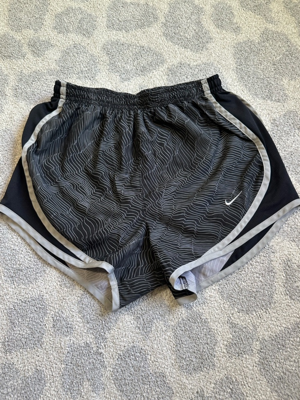 Nike Black Athletic Shorts with Gray Trim